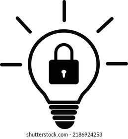 icono de patente sobre fondo blanco. Signo de propiedad intelectual. símbolo de bloqueo de solución patentada. estilo plano.
