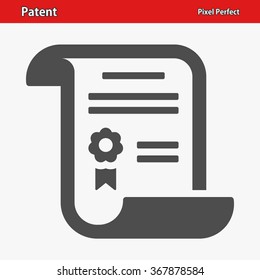 Patent Icon. Professional, pixel perfect icons optimized for both large and small resolutions. EPS 8 format.