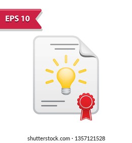Patent Icon. Professional, pixel-aligned icon in realistic colors.