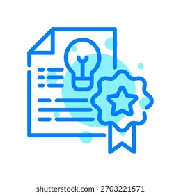 Patent Icon In Shape Vector Illustration