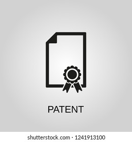 Patent icon. Patent symbol. Flat design. Stock - Vector illustration