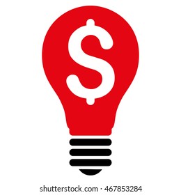 Patent icon. Vector style is bicolor flat iconic symbol with rounded angles, intensive red and black colors, white background.