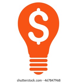Patent icon. Vector style is flat iconic symbol with rounded angles, orange color, white background.
