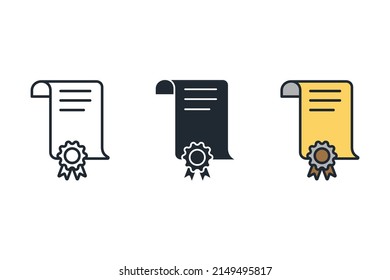 Patent icons  symbol vector elements for infographic web
