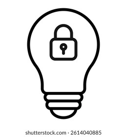 Patent idea icon line art vector