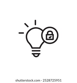 Patent idea icon Outline vector for web ui