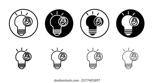 Patent idea icon Vector logo set flat