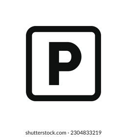 Icono de marca de patente aislado en fondo blanco