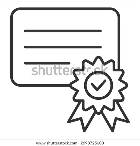 Patent Outline Icon Vector Illustration