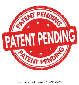 Patent pending sign or stamp on white background, vector illustration