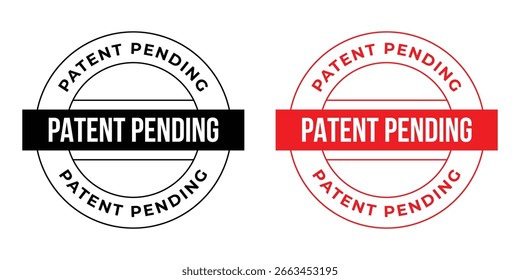 Conjunto de Vector de sello pendiente de patente