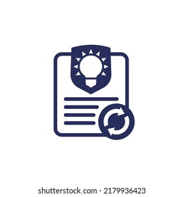 patent renewal icon on white