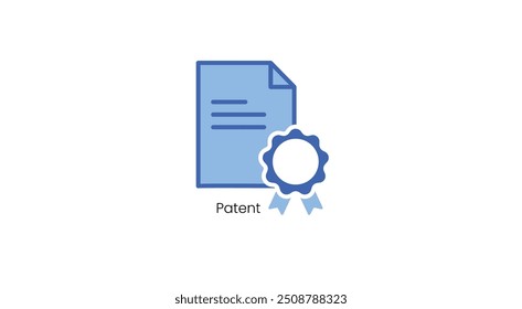 Patent Vector Icon for Intellectual Property and Innovation