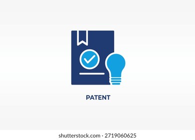 Patentvektor, Symbol oder Logo-Zeichen, einzelne Symbolgrafik