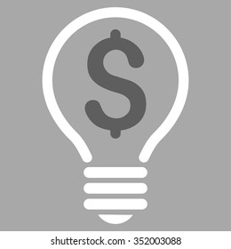 Patent vector icon. Style is bicolor flat symbol, dark gray and white colors, rounded angles, silver background.