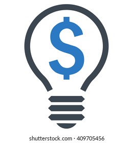Patent vector icon. Style is bicolor flat symbol, smooth blue colors, white background.