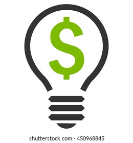 Patent vector icon. Style is bicolor flat symbol, eco green and gray colors, white background.
