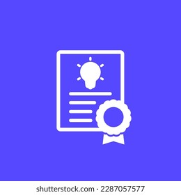 patent vector icon for web