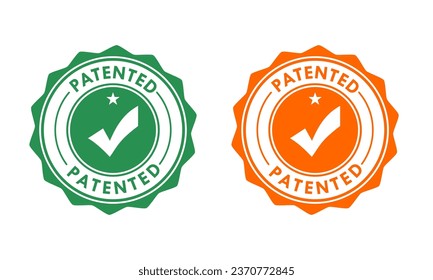 Patented badge design template illustration