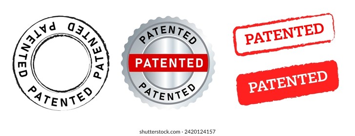 patented black green and red rubber stamp sign certificate legal copyright license property