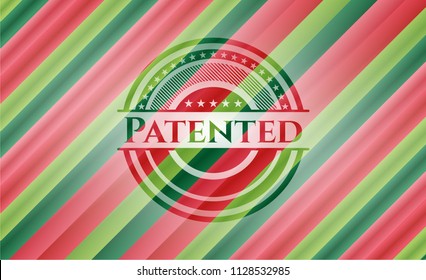 Patented christmas badge.