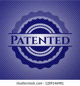 Patented with denim texture