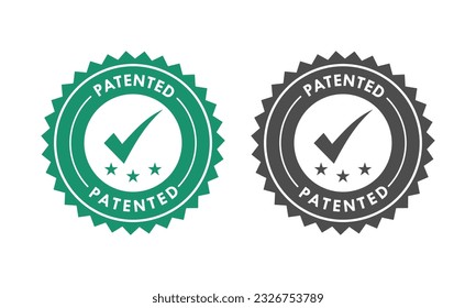 Patented design logo template illustration