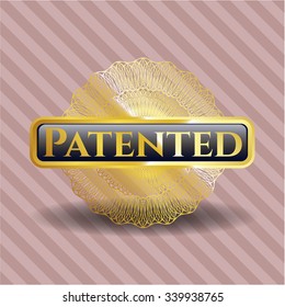 Patented gold badge