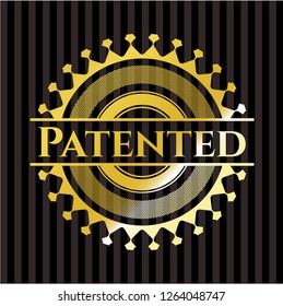 Patented golden badge or emblem