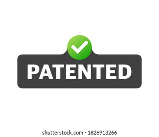 Patented, great design for any purposes. Vector flat stamp and sign. Vector illustration.