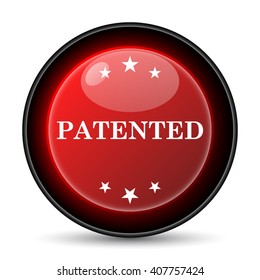 Patented icon. Internet button on white background. EPS10 vector