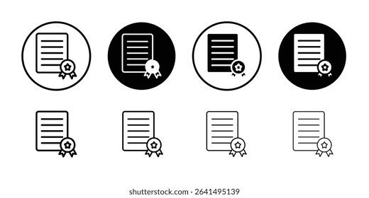 Patented icon Thin line illustration set vector