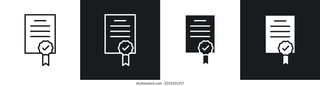 Patented icon vector collection in black and white.