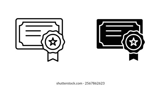 Patented icons collection in Filled flat and thin line style.
