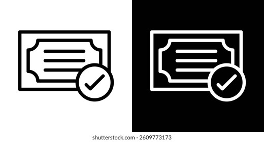 Patented icons vector set in stroke line style