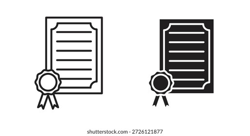 Símbolo de Vector de iconos patentado con trazo editable y versiones planas