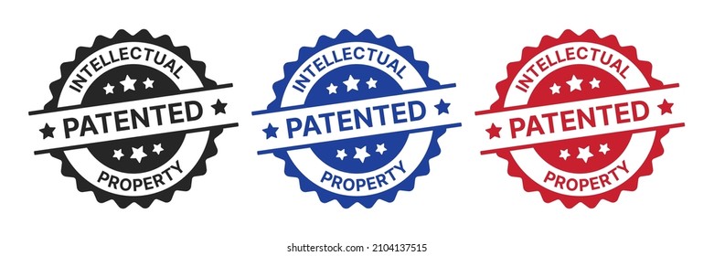 Patented intellectual property stamp collection.