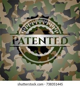 Patented on camo pattern