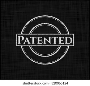 Patented on chalkboard
