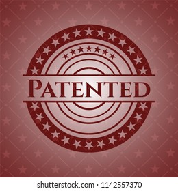 Patented red emblem