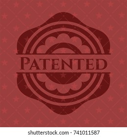 Patented red emblem. Vintage.