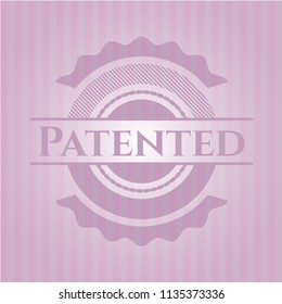 Patented retro pink emblem