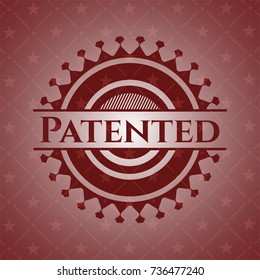 Patented retro red emblem