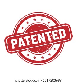 Patented round stamp icon grunge distressed style