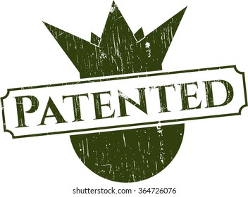 Patented rubber seal with grunge texture