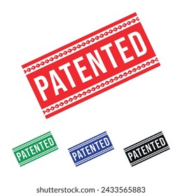 Patented Rubber stamp Design vector, illustration