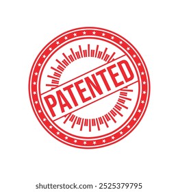 Patented Rubber stamp design Vector 