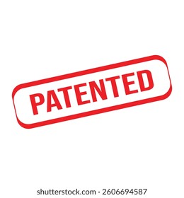 Patented Rubber Stamp. Patented Rubber Grunge Stamp Seal Vector Illustration - Vector