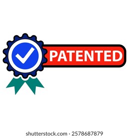 patented stamp icon vector design templates