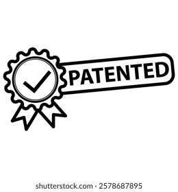 patented stamp icon vector design templates